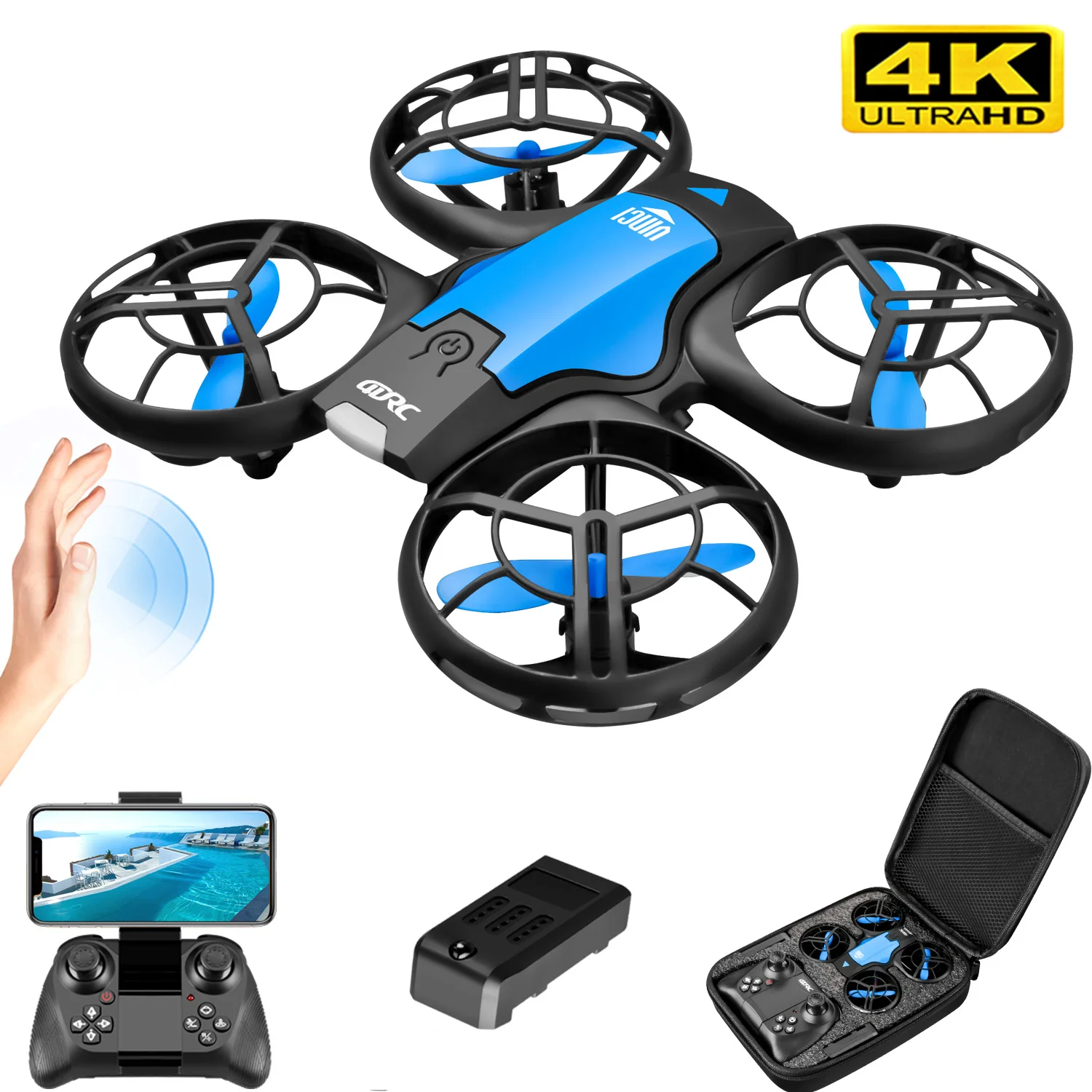 Rc Helicopter Case - Новый мини-дрон V8 с камерой 4K