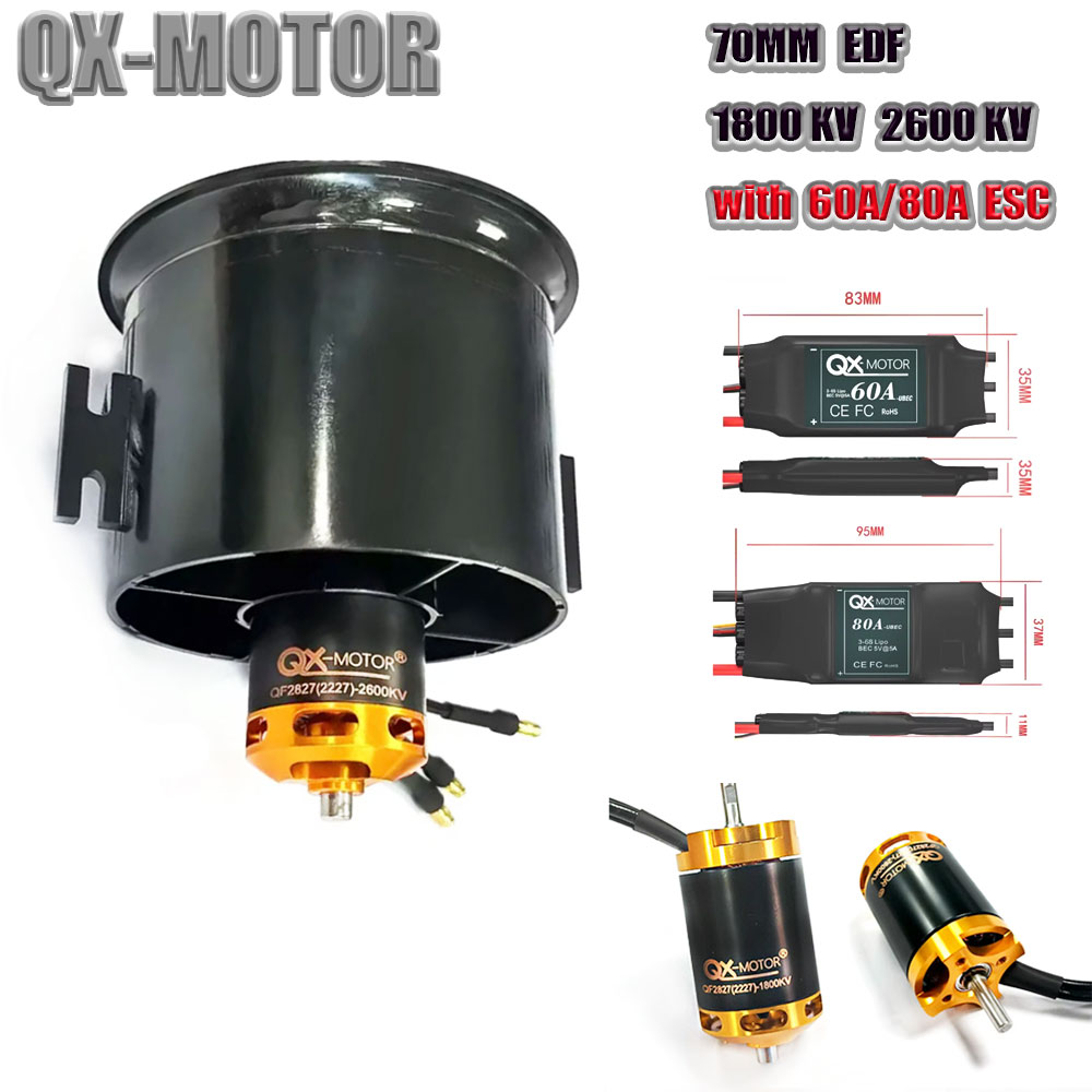 Rc Helicopter Blade - QX-MOTOR, 70-мм вентилятор с каналом для